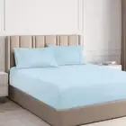 Ramesses 2000TC Bamboo Fitted Sheet Pillowcase Set Steel Blue Single