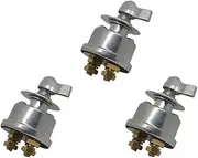 3X 12-24 V Disconnect Switch Compatible with Car Vehicle RV and Boat Power Cut Isolator On Off