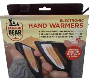Canadian Bear Electronic Hand Warmers Heats with a press of a button, Brand New