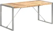 VRAXO Dining Table 160x80x75 cm Solid Wood Mango -26.9KG,321563
