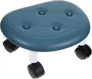 TOGEVAL Rotatable Portable Roller Stool Swivel Low Seat with Smooth Casters Multi for Home Office and Use Strong Load Bearing Design