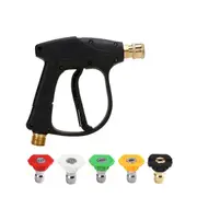 High Pressure Washer Gun For Car Foam Spray Power Short Wand With 5pcs Nozzles