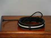 New Men’s Black & White Tie Leather Bracelet