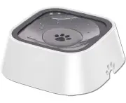Dog Bowl Dog Water Bowl No-spill Pet Water Bowl Slow Water Feeder,gray