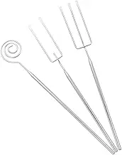 OFFSCH Stainless Steel Fondue Forks Set of 3 Cheese Forks for Hot Pot Fruit Vegetable Dipping for Cooking