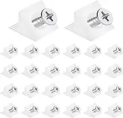BEZANU Plastic Furniture Corner Braces, 30 Set Angle Code Fasteners with Screws for Drawers, Cabinets, Desks, Home Repair (White)