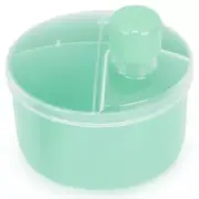Accmor Formula Dispenser On The Go, Non-Spill Rotating Four-Compartment Green