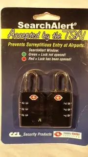 CCL Security 7400 Black TSA 3 Digit Combination Lock (2 Pak)