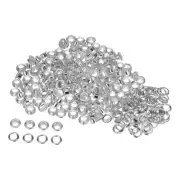 200set Grommets Kit Metal Eyelets 6mm 1/5" Grommet for Shoes Clothes Silver Tone