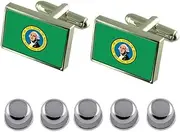 [Select Gifts] Shirt Dress Studs Washington Flag Cufflinks