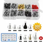 300pcs/Box Computer Screws Standoffs Kit for PC Hard Drive Motherboard Case Fan