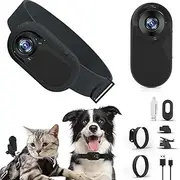 1080P Cat Collar Camera, Mini Collar for Pet HD Camera, 170° Wide Angle, No Wifi, No App Portable Sports Cam for Pets