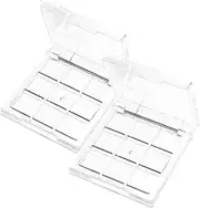 MOTHNUR 2pcs Mini Travel Empty Lipstick Eyeshadow Palette Kit Highlighter Case Portable Makeup Pallet