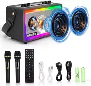 Karaoke Machine Karaoke Speaker with 2 UHF Wireless Microphones Karaoke Machine