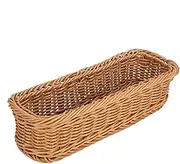 Baxnore Polyethylene Tableware Storage Basket, Heavy Duty Cutlery Organizer with Weave Base for Chopsticks Forks Spoons, Dishwasher Safe Kitchen Countertop Holder (Large size L300*W110*H70MM)