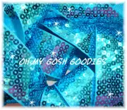 2 1/4 SHINY SEQUIN SPARKLE GLITZ BLING METALLIC RIBBON CHEER TURQUOISE BLUE 5YD