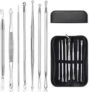 Blackhead Remover Kit 7Pcs Pimple Comedone Extractor Cleaner Professional Acne Removal Popper Tool Sets for Blemish Whitehead Popping Zit Removing Forehead and Nose Face Skin with Portable Case by MOTYYA