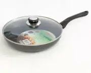 Aluminum Non Stick Fry Pan with lid 24 cm (9.4 inches) Black brand new