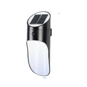 Solar Powered Motion Sensor LED Lights for Walls 15 Integrated LEDs, Wireless Waterproof Outdoor Lights( Warm Light-Black)