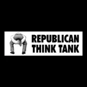 Funny "REPUBLICAN THINK TANK" political decal BUMPER STICKER Anti Donald Trump