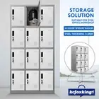 12 Doors Steel Metal Storage Cabinet Home Office Locker Filing Cupboard Cabinet