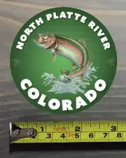 North Platte River Sticker Colorado Fly Fishing Decal Trout Abel Ross Reels TFO