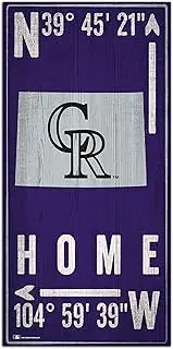 MLB Colorado Rockies Unisex Colorado Rockies Coordinate Sign, Team Color, 6 x 12