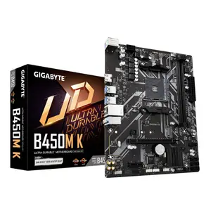 Gigabyte技嘉 B450M K 主機板 M-ATX AM4腳位 AMD主機板 支援Ryzen1~5代