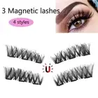 Full Coverage Triple Magnet False Eyelashes Extension Tools Cross Wispy