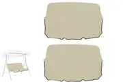 2pcs Swing Seat Cover Water Resistant Replacement Chair Cover for Garden Yard-Beige