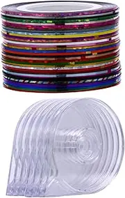 Healeved Press on Nails Art Kit 38pcs Striping Tape Line Nail Art Sticker Tape for Nail Decorations Diy Manicures