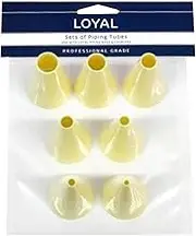 Loyal Plastic Round Shape Piping Tube 7 Piece Set,White