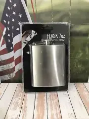 NEW Travel Flask Stainless Steel Twist Metal 7 Oz. Alcohol Shot Pocket Hiking