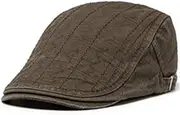 [HAMKVBPR] Men's Beret Hats Retro Beret Men's Casual Cotton Sunshade Duck Tongue Hat Men's Forward Hat Mens Hat Flat Cap