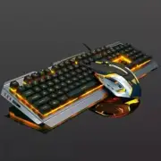Gamedias Keyboard & Mouse Set V1 LED backlit Gaming Bundle Tungsten Gold