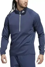 ($95 MSRP) Sz. Large- adidas Cold.rdy Quarter Zip Golf Pullover Crew Navy HF6541