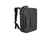 Rivacase Charcoal Convertible Backpack for 15.6" Laptops - Black Suitable for