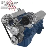 Ford 5.0L Serpentine Pulley Conversion Kit Air Conditioning SBF Small Block AC (for: Ford)