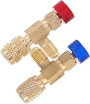 Garneck Liquid Safety Valve Adapter Air Conditioning Fluorine Safety Valve Male to Female Connector Charging Tool Set Efficient Cooling