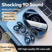 Bluetooth 5.3 Wireless Ear Clip Earbuds Bone Conduction Headphones Sport Headset