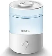 Stelive 2.5L Air Humidifier for Bedroom Baby Room, Cool Mist Humidifiers with 7 Color LED light, 360° Nozzle, Top Fill, Quiet Sleep Mode, Auto Shut Off, Humidifier, Oil Diffuser & Night Light 3 in 1
