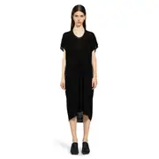 [UMA WANG] Cotton Silk Polkadot Dress Black