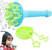 Trumpet Bubble Wand Kids, Trumpet Shaped Bubble Wand with Round Tray Bubble Makers Blowing Hundreds of Bubbles, Trumpet Bubble Wand for Kids Outdoor Bubble Stick