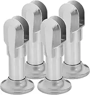 4pcs Bathroom Partition Hardware Public Restroom Partition Fittings Stainless Steel Toilet Parts Bathroom Foot Adjustable Legs