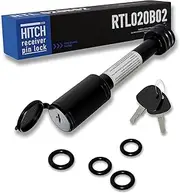 RETRUE Trailer Hitch Receiver Pin Lock - Black, 2 Inch Receiver, 5/8" Dia Pin Lock for Securely Locking Trailer Hitch with Two Keys