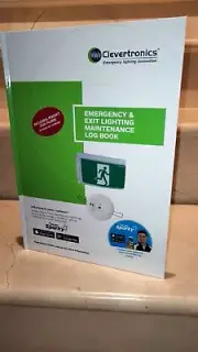 Clevertronics Emergency & Exit lighting log book - BRAND NEW