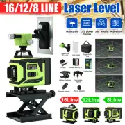 4D 360° 16 Lines Green La/ser Level Auto Self Leveling Rotary Cross Measure TOP