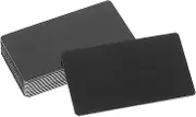 sourcing map 12 Pcs Blank Name Plates, 2.8 x 1.6 Engraved Metal Name Plate Laser Strong Adhesive Nameplate Anodized Aluminium Custom Blank Plates for Signs DIY Crafts, Black