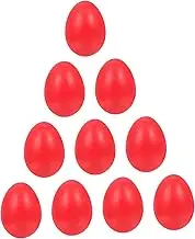 TOGEVAL 10Pcs Wooden Shape Ornaments for Easter Decoration Dye Simulation Eggs for Painting Crafting DIY Projects for Home Decor and Festive Celebrations