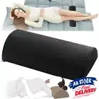 Memory Lumbar Bolster Pillow Back Cushion Leg Foam Half Moon Pain Relief Support